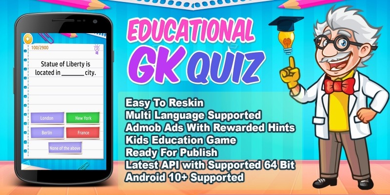 Educational GK Quiz - Android Source Code