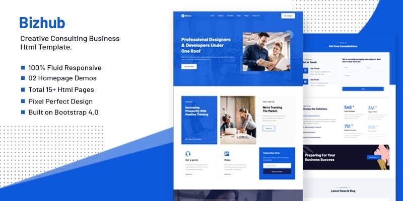 Bizhub - Consulting Business HTML Template