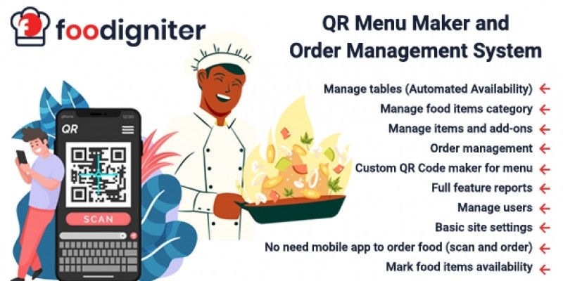 Foodigniter - QR Menu Maker And Order Management 