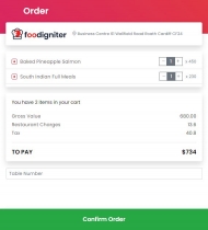 Foodigniter - QR Menu Maker And Order Management  Screenshot 3