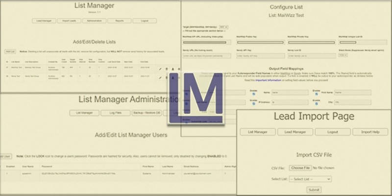 List Manager PHP Script