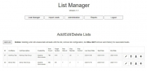 List Manager PHP Script Screenshot 1