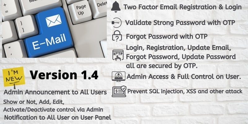 Twofactor Email Registration And Login With OTP