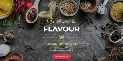 Flavour - Food And Drink Landing Page
