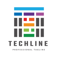 Tech Line Letter T Logo