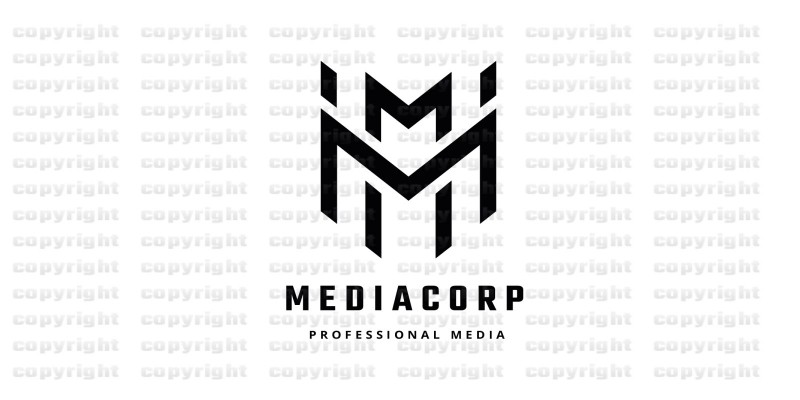 Media Corp Letter M Logo