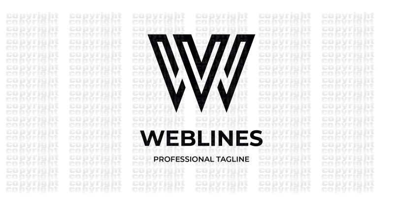 Web Lines Letter W Logo