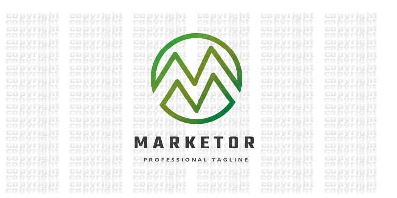 Market Round Letter M Logo