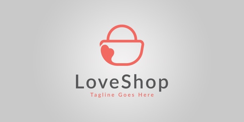 Love Shopping Logo Template