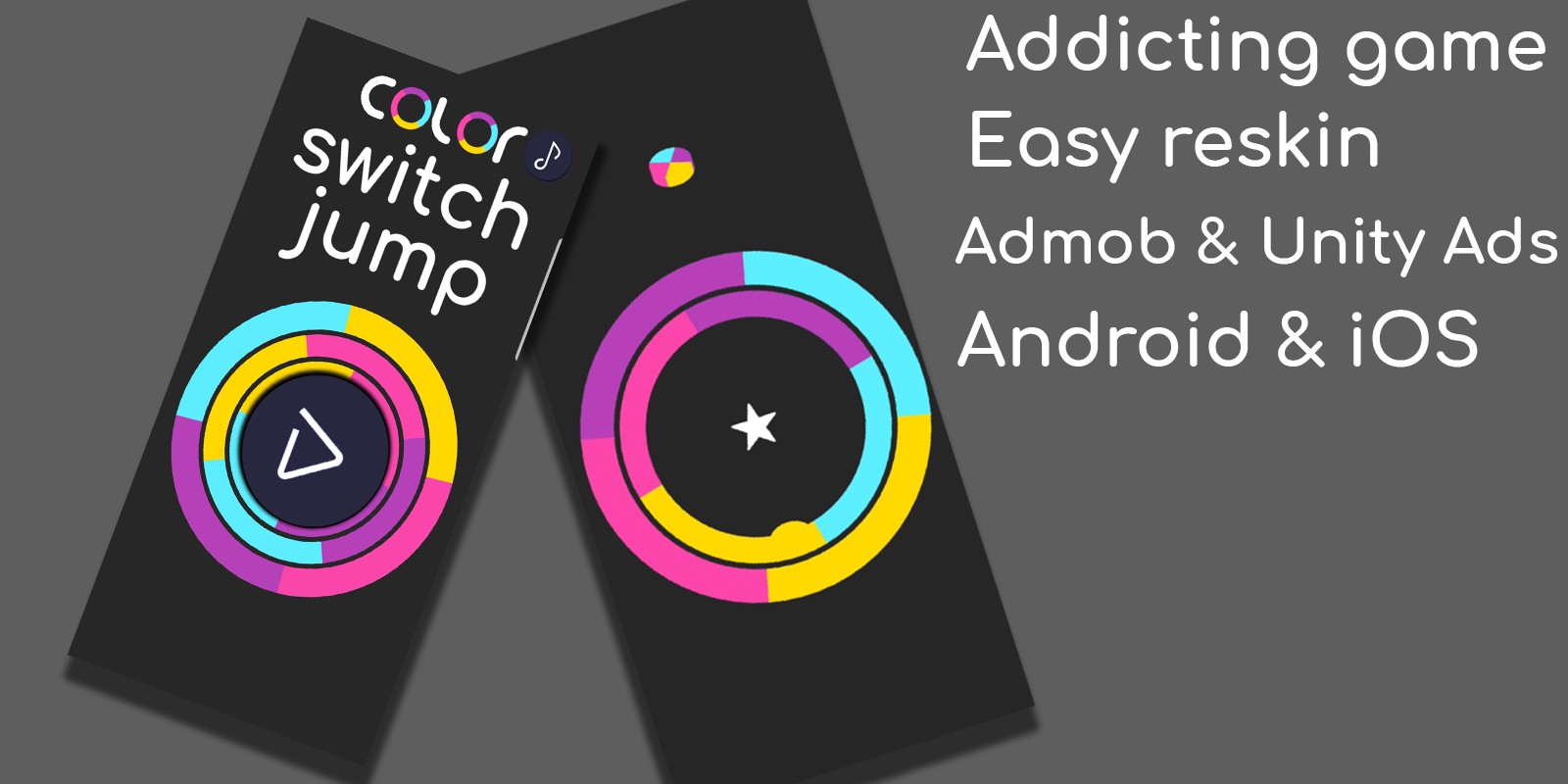 Color Switch Jump Unity Game by Bluestonegames Codester