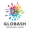 Global Colorful Splash Logo