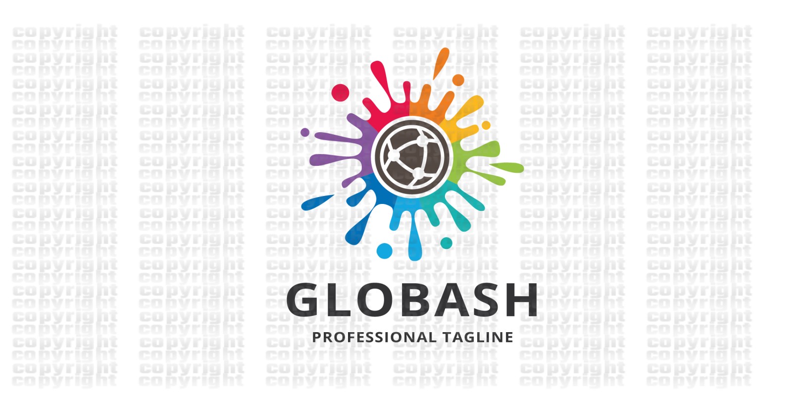 Global Colorful Splash Logo