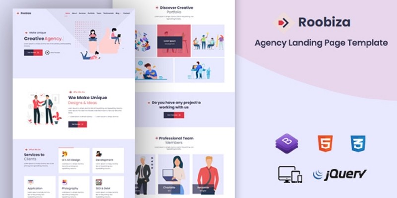 Roobiza - Agency Landing Page Template