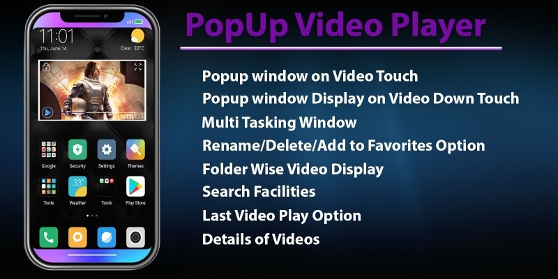 Popup Video Player - Android App Source Code