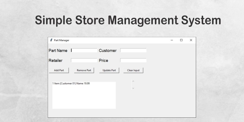 Simple Store Management System in Python using DB 