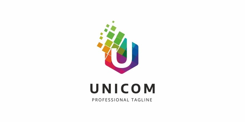 Colorful U Letter Logo