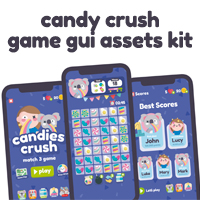 Candy Crush Match 3 Game Gui Assets