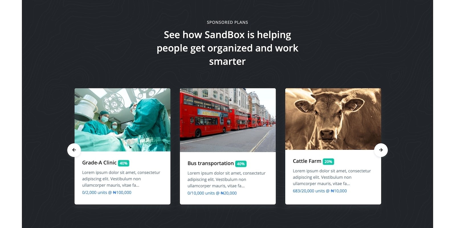 Sandbox - Project Investment Platform