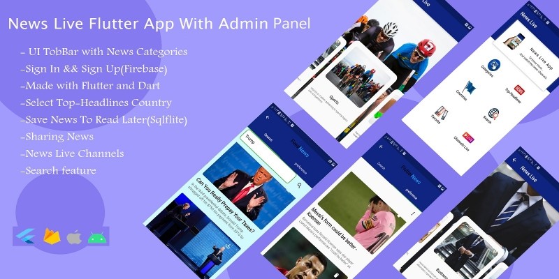 News Live Flutter App With Admin Panel