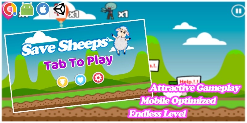 Save Sheeps - Funny Unity Game Template