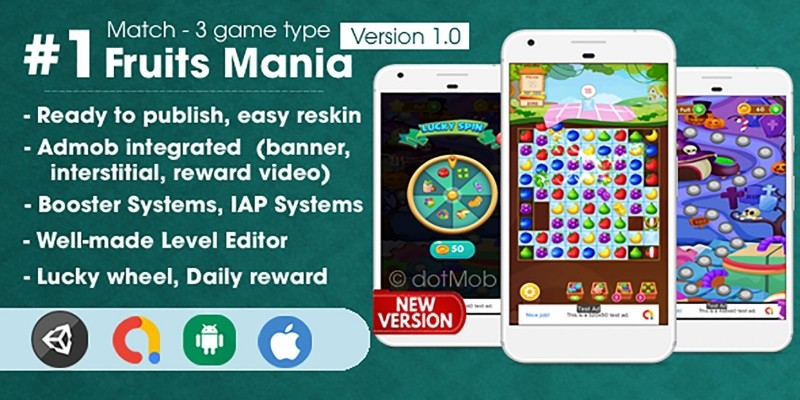 Fruits Mania - Unity Template Project 