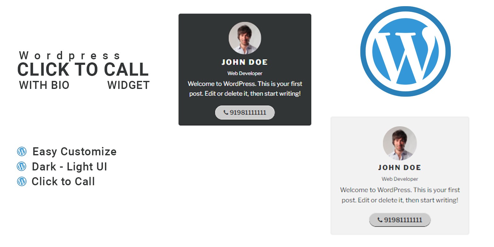 Click To Call With Bio - WordPress Widget Plugin