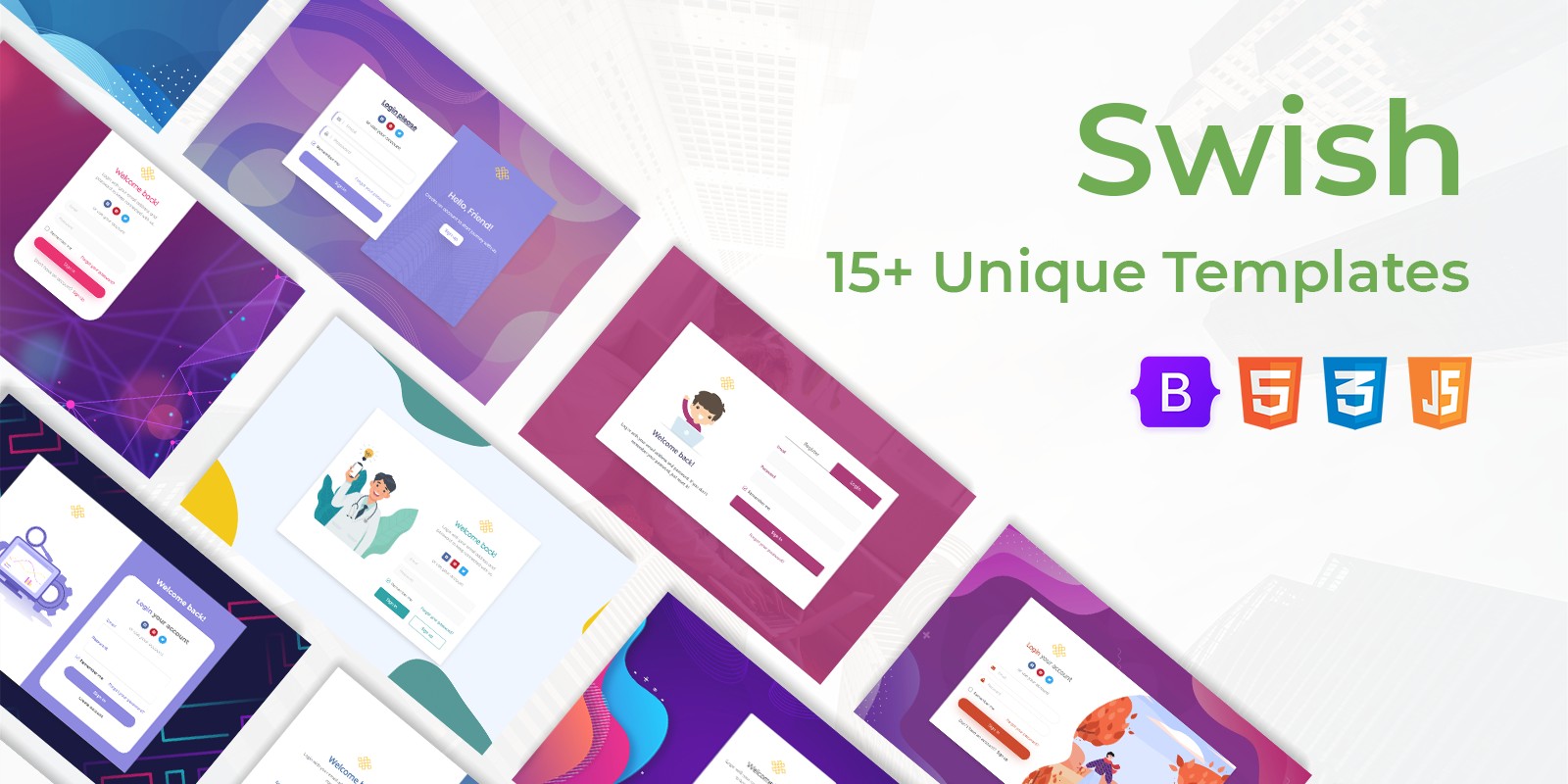 Swish - Login and Register HTML5 Templates
