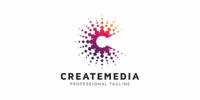 Creative Media C Letter Logo