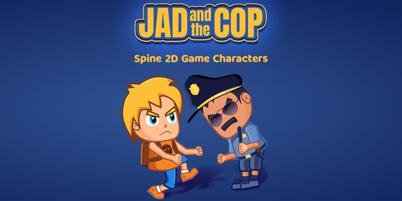 JAD And The COP Spine 2D Game Characters