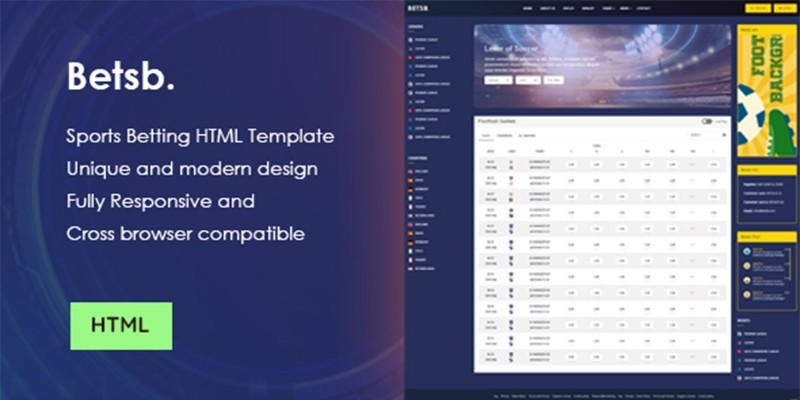 BetsB - Sports Betting HTML Template