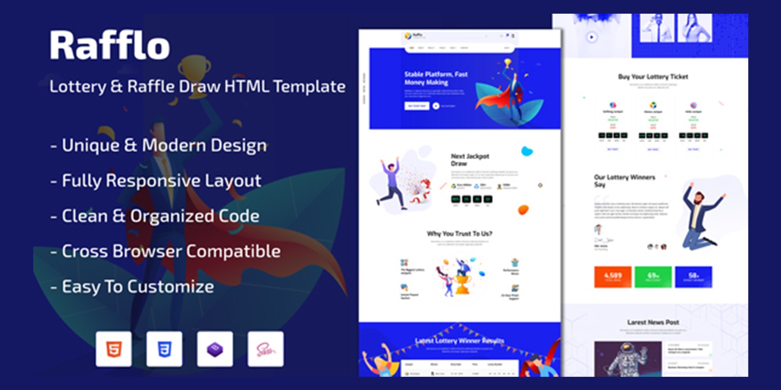 Rafflo - Lottery And Raffle Draw HTML Template