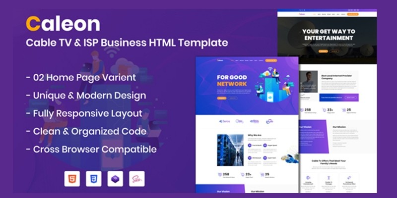 Caleon - Cable TV And ISP Business HTML Template