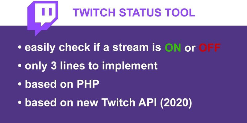 Twitch Status Tool PHP Script