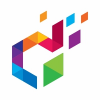 Data Media D Letter Colorful Logo
