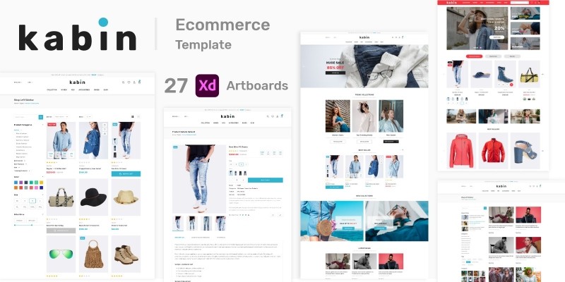 Kabin - Fashion And Clothing eCommerce XD Template