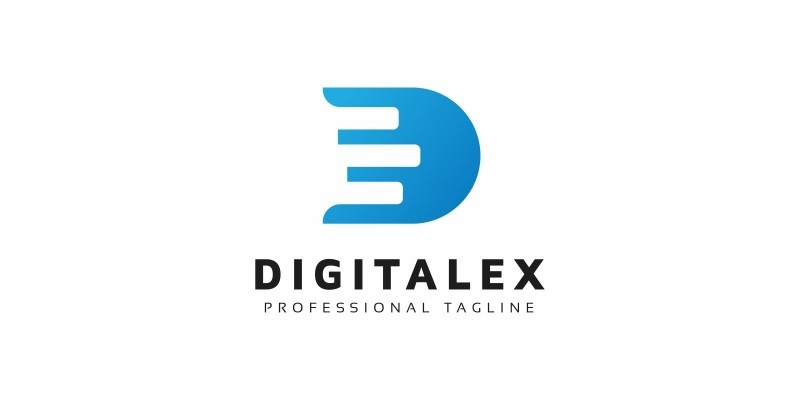 Digital D Letter Logo