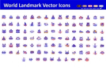 600+ Famous Landmarks Of World Vector Icons Screenshot 1