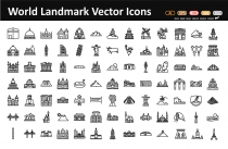 600+ Famous Landmarks Of World Vector Icons Screenshot 2