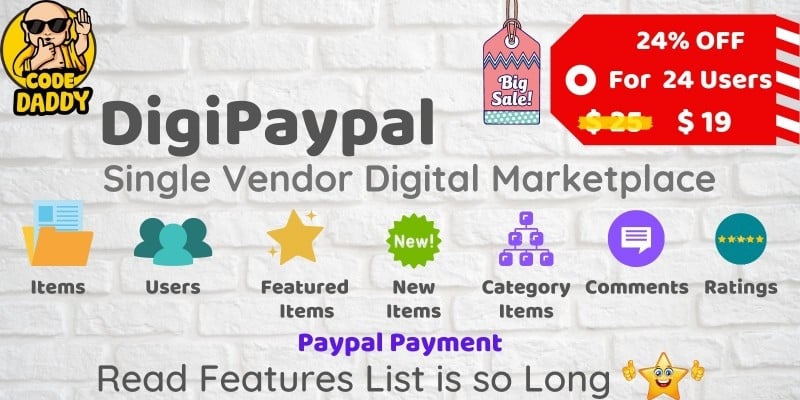 DigiPaypal - Single Vendor Digital Marketplace
