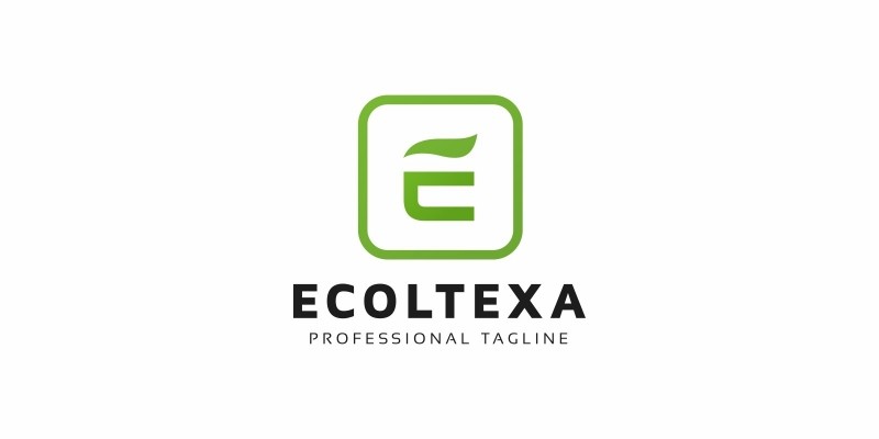 E Letter Eco Logo
