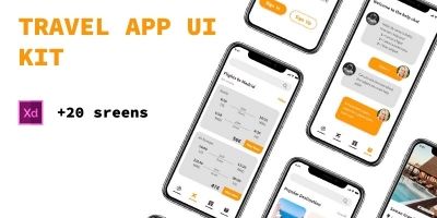 Travel App UI Kit XD Template