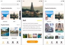 Travel App UI Kit XD Template Screenshot 2