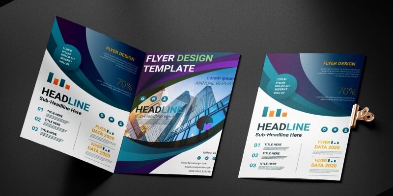 Corporate Flyer Design Template Pack Of 2