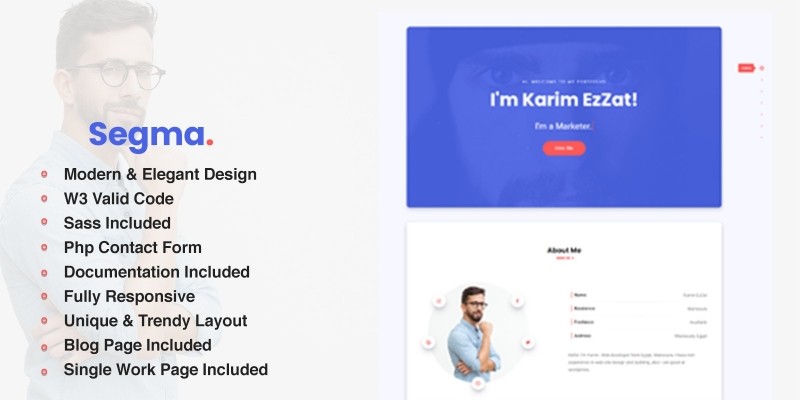 Segma - HTML5 Personal Portfolio Template