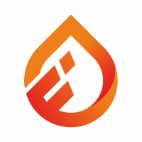 F Letter Drop Logo