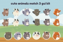Cute Animals Match 3 Game Gui Assets Screenshot 10