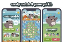 Candies Match 3 Game GUI Assets Screenshot 1