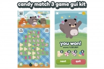 Candies Match 3 Game GUI Assets Screenshot 3