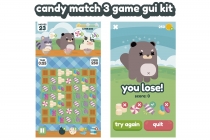Candies Match 3 Game GUI Assets Screenshot 4
