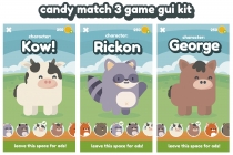 Candies Match 3 Game GUI Assets Screenshot 9